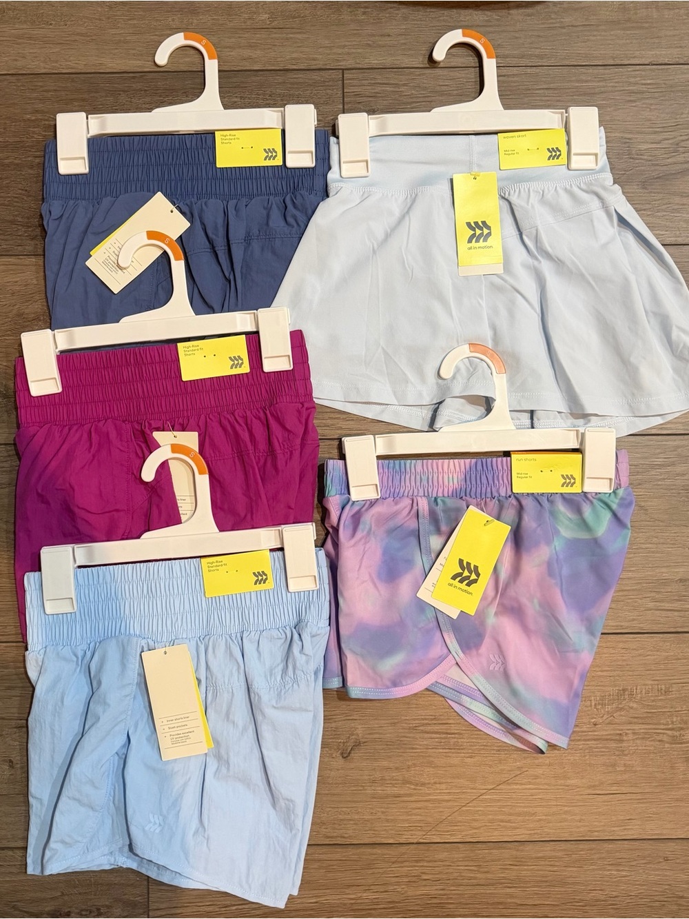 Girls' Active Shorts and Skorts 5 count bundle